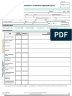 Environmental Construction Inspection Report