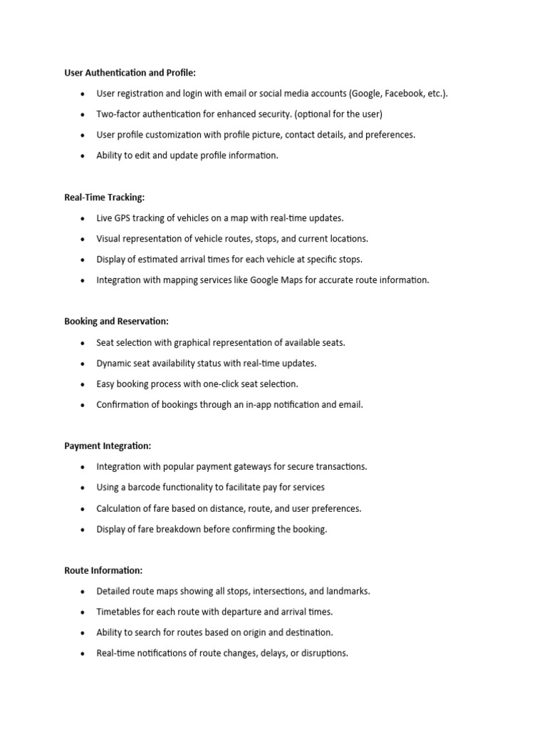 RouteSense Feature List, PDF, Mobile App