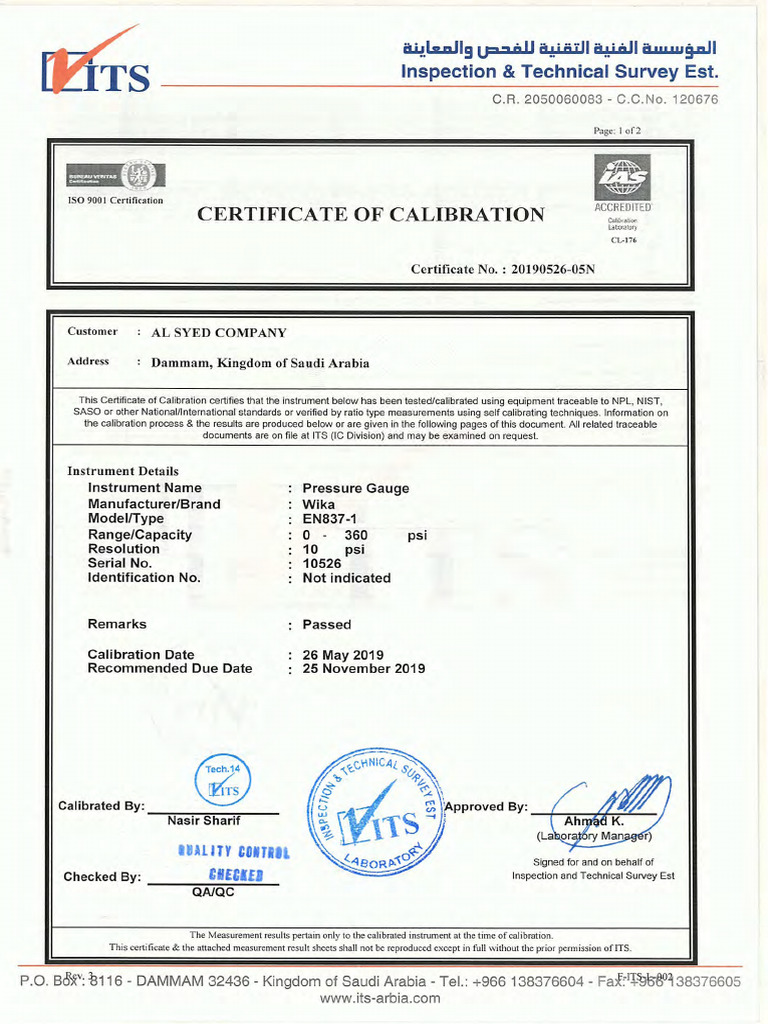 Inspection & Tech - Survey-Pressure Gauge | PDF