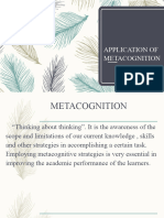 Application of Metacognition