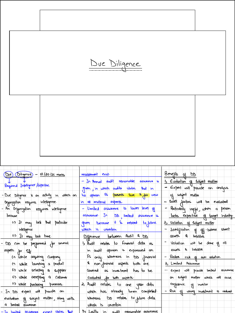 13 due diligence pdf