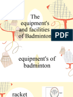 Red and Yellow Illustrated Badminton Presentation