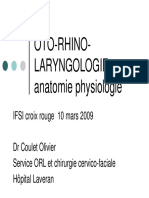 Oto-Rhino - Laryngologie Anatomie Physiologie