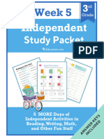 Independent Study Packet 3rd Grade Week 5