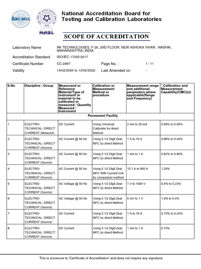Calibration Methods and Capabilities Overview | PDF | Science ...