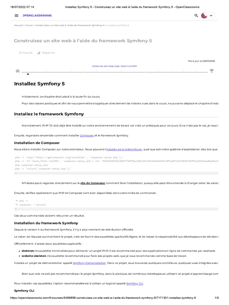 Installer Symfony 5 facilement | PDF | PHP | Internet