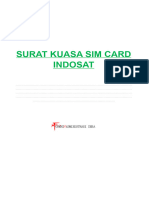 Surat Kuasa Sim Card Indosat