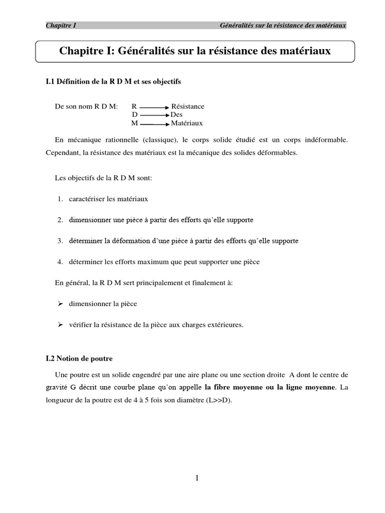 Généralités (RDM) | PDF