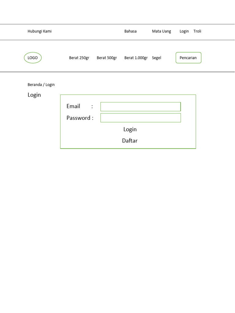 Halaman Kontak dan Login Pengguna | PDF