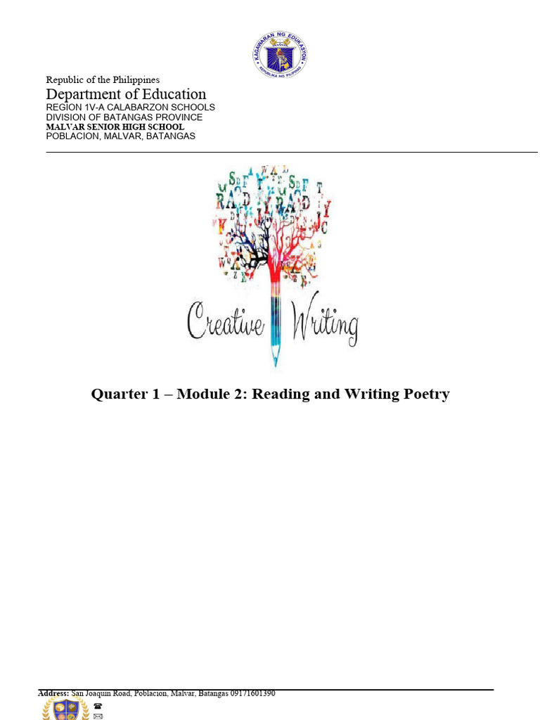 creative writing module pdf deped