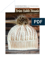 Double Brimm Cable Beanie