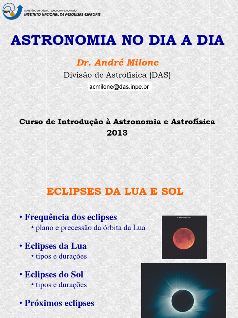 Eclipses: Tipos e Frequência | PDF | Eclipse | Lua