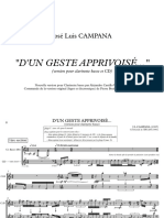 J.L.CAMPANA - D'UN GESTE APPRIVOISÉ (Version CL - Basse)