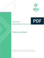 Tabla Mortalidad: Semana 3 Matemáticas Financieras