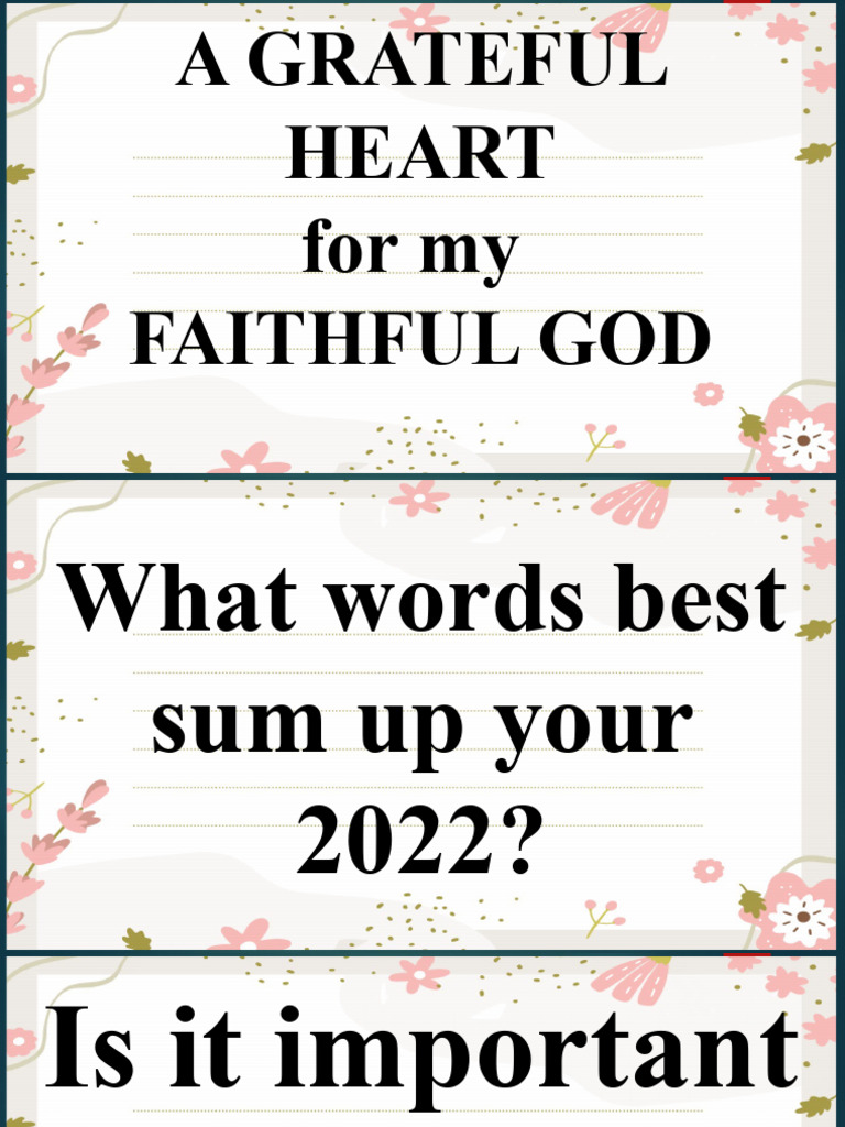 A Grateful Heart For My FAithful God | PDF