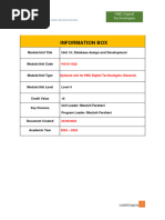 Unit 10 Database Design Development - HandBook