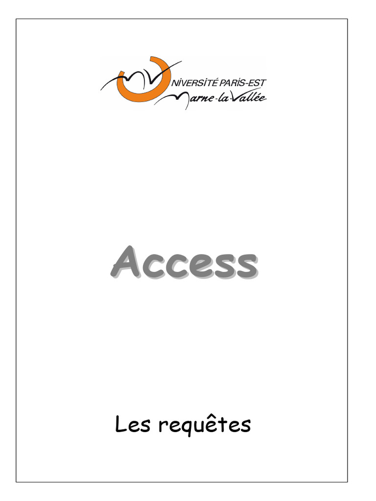 Guide des requêtes dans Access 2002 | PDF | SQL | Microsoft Access