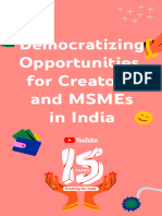 Democratizing Opportunities For Creators & MSMEs in India