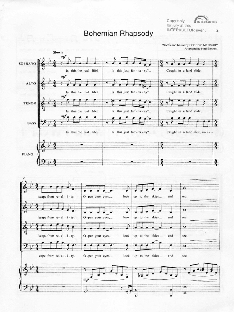 Bohemian Rhapsody SATB | PDF