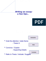 Writing Essay-A Few Pointers