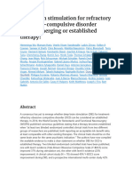 Deep Brain Stimulation For Refractory Obsessive-Compulsive Disorder (OCD) Emerging or Established Therapy