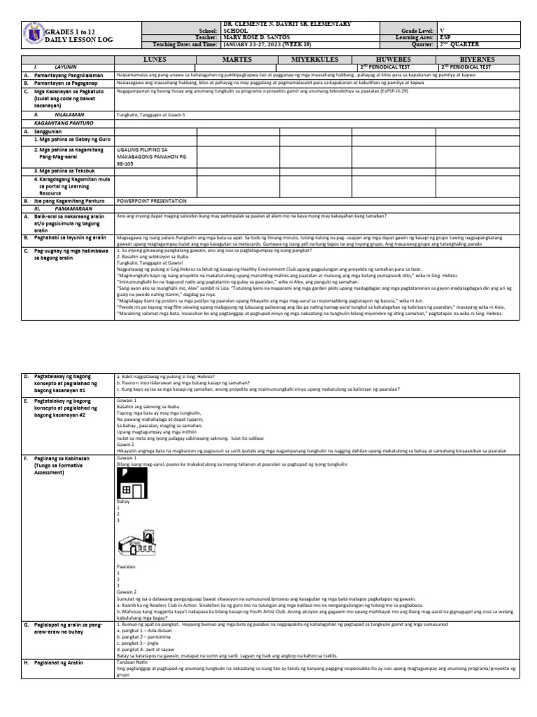 DLL Q2 W10 Esp 5 | PDF