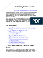 Cuál Es La Principal Diferencia Entre Gestión y Administración Educativa