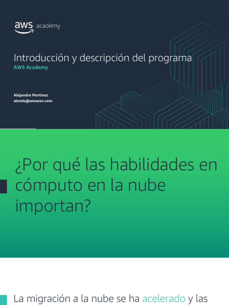 Programa AWS Academy: Formación en Nube | PDF | Plan de estudios