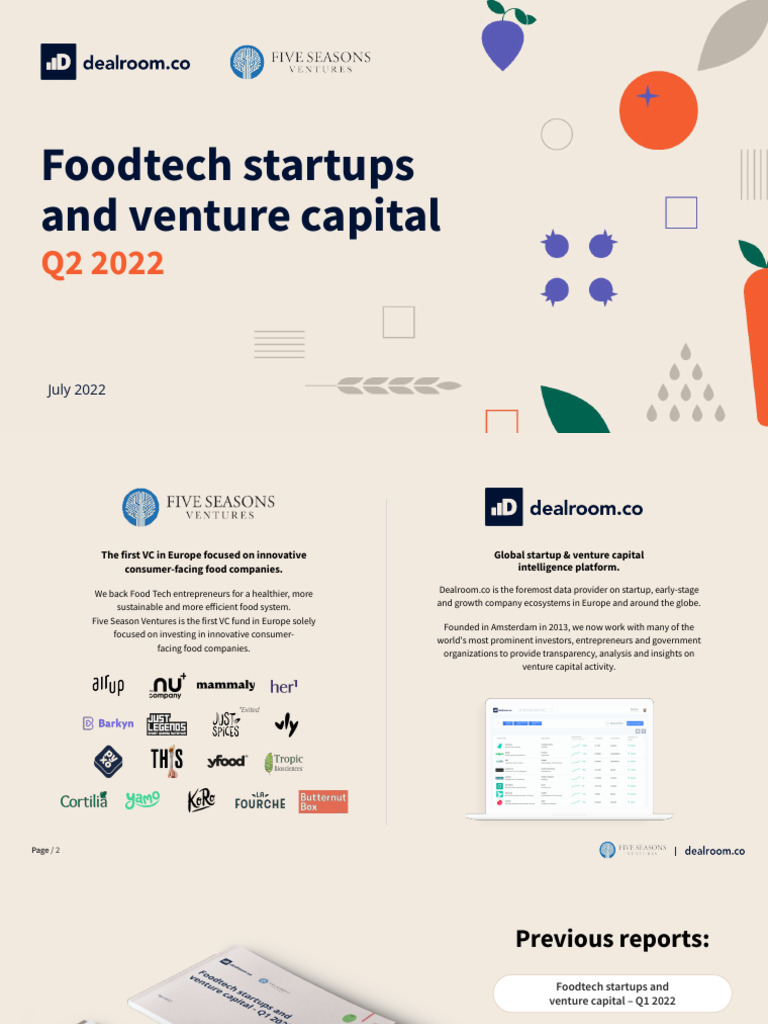 Foodtech Investment Trends Q2 2022 | PDF | Venture Capital | Corporate ...