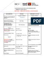 Calendario Pruebas de Acceso 1