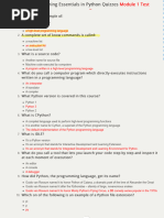 Python Essentials Quiz Answers | PDF | Parameter (Computer Programming ...