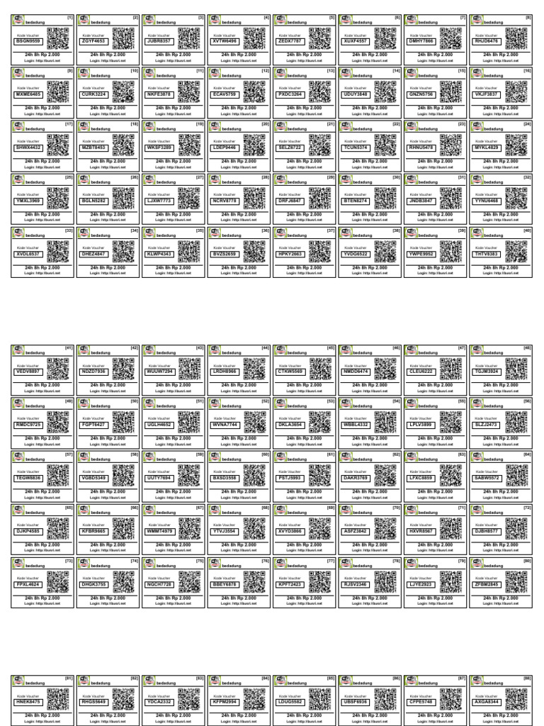 Contoh Voucher Paket | PDF