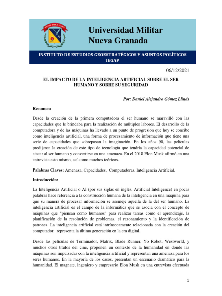 El Impacto de La Inteligencia Artificial | PDF | Inteligencia ...