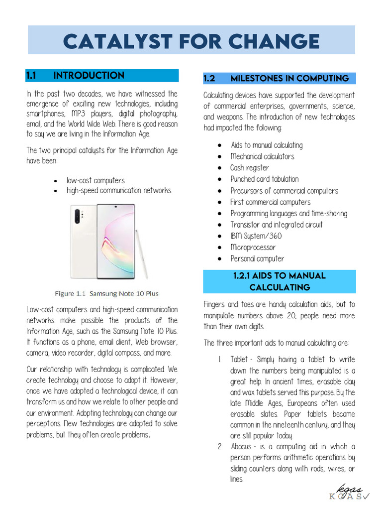 Module1 Catalyst For Change Notes PDF Graphical User Interfaces