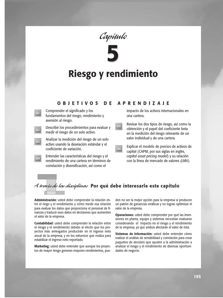 Riesgo y rendimiento en inversiones a largo plazo | PDF | Tasas de ...