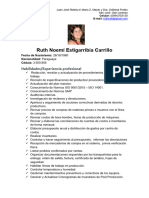 Ruth Noemí Estigarribia Carrillo: Habilidades/Experiencia Profesional