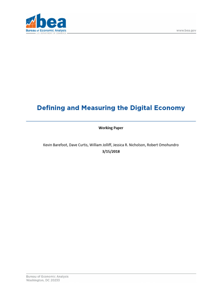 Defining and Measuring The Digital Economy PDF