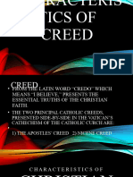 Characteristics of Creed