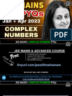 Complex Numbers JEE (Main) 2024