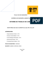 Estructura 1er Avance de Informe de Monitoreo de Calidad Del Agua