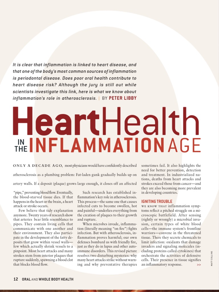 Inflammation's Role in Heart Disease | PDF | Atherosclerosis | Atheroma