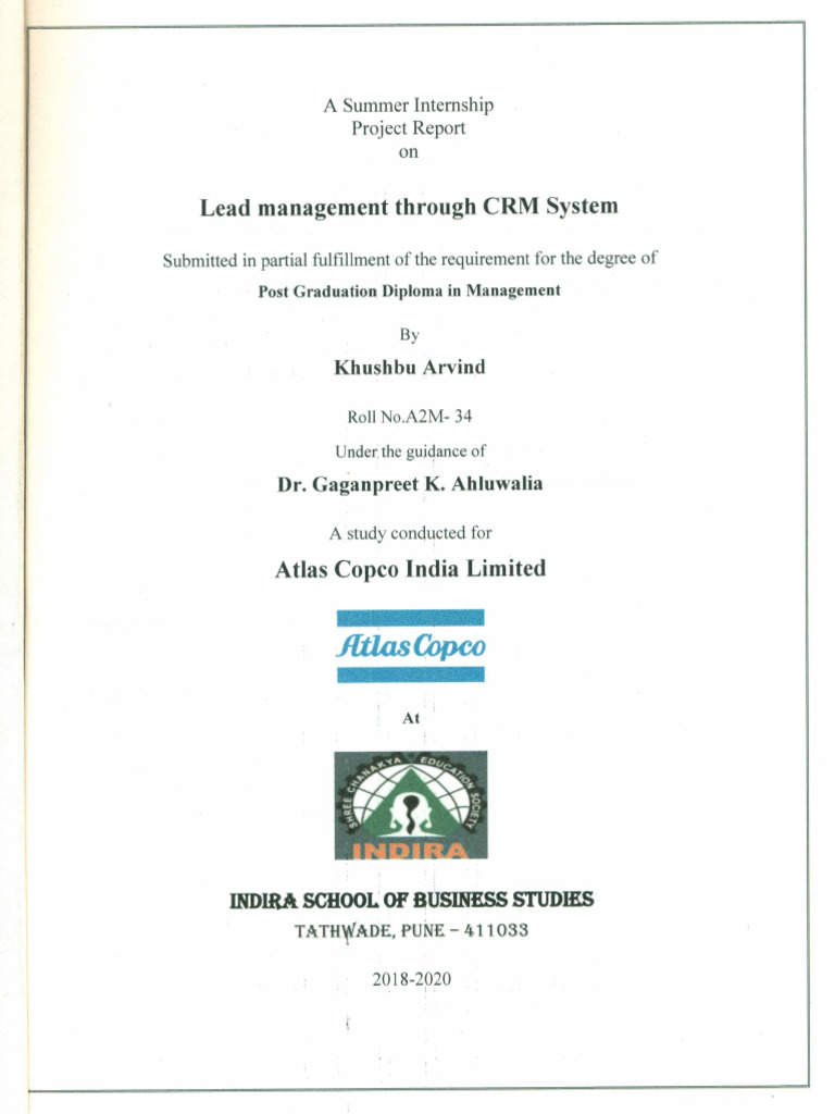 SIP With Rubrics PGDM General 18 20 | PDF