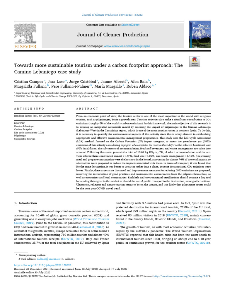 Journal of Cleaner Production PDF