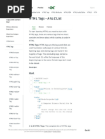 HTML Tags - A To Z List