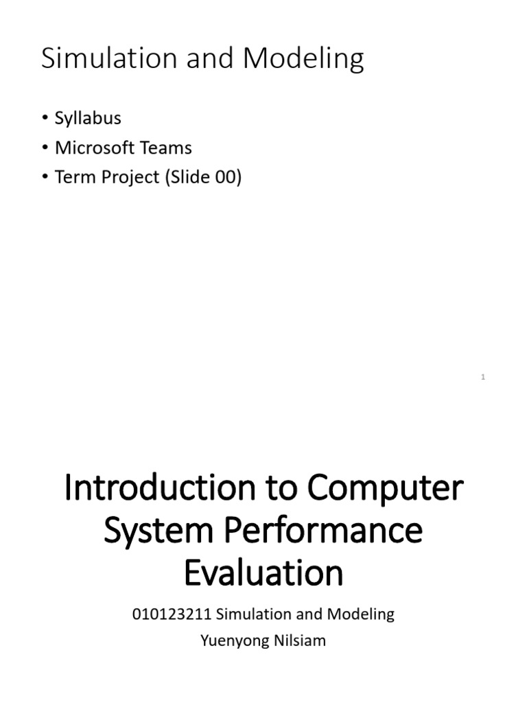 Computer System Performance Evaluation | PDF | Simulation | Sensitivity ...