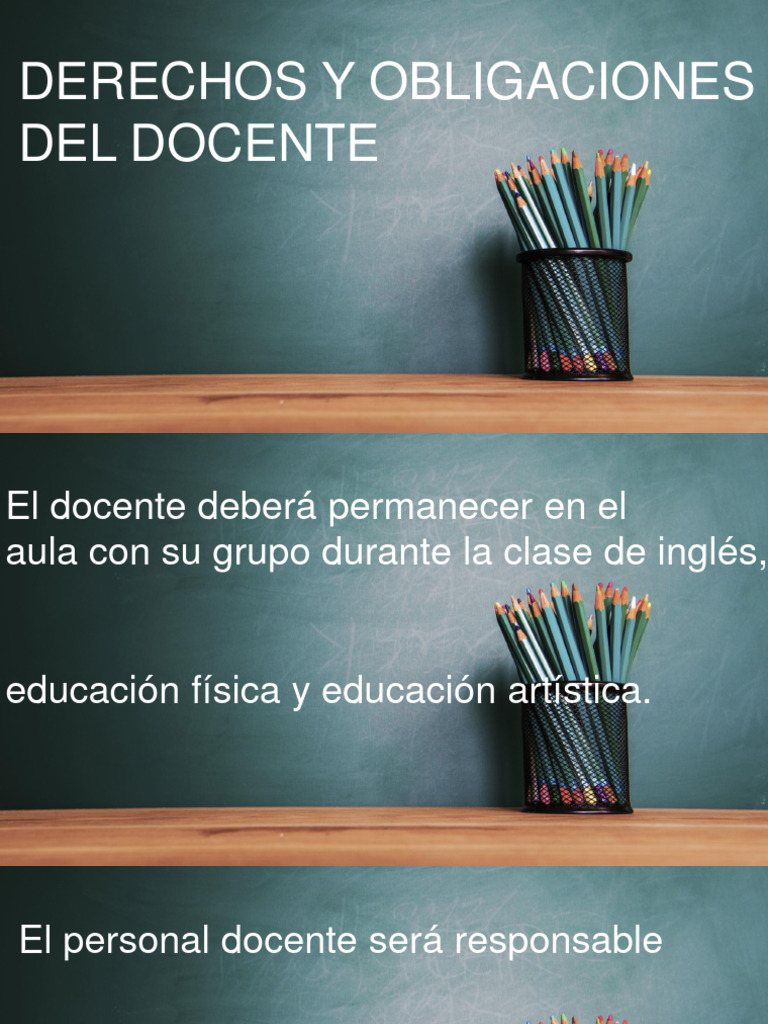 Derechos y Obligaciones Docentes | PDF