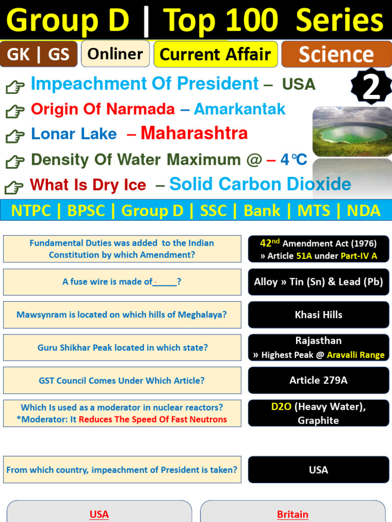 Comprehensive GK & Science Quiz Guide | PDF