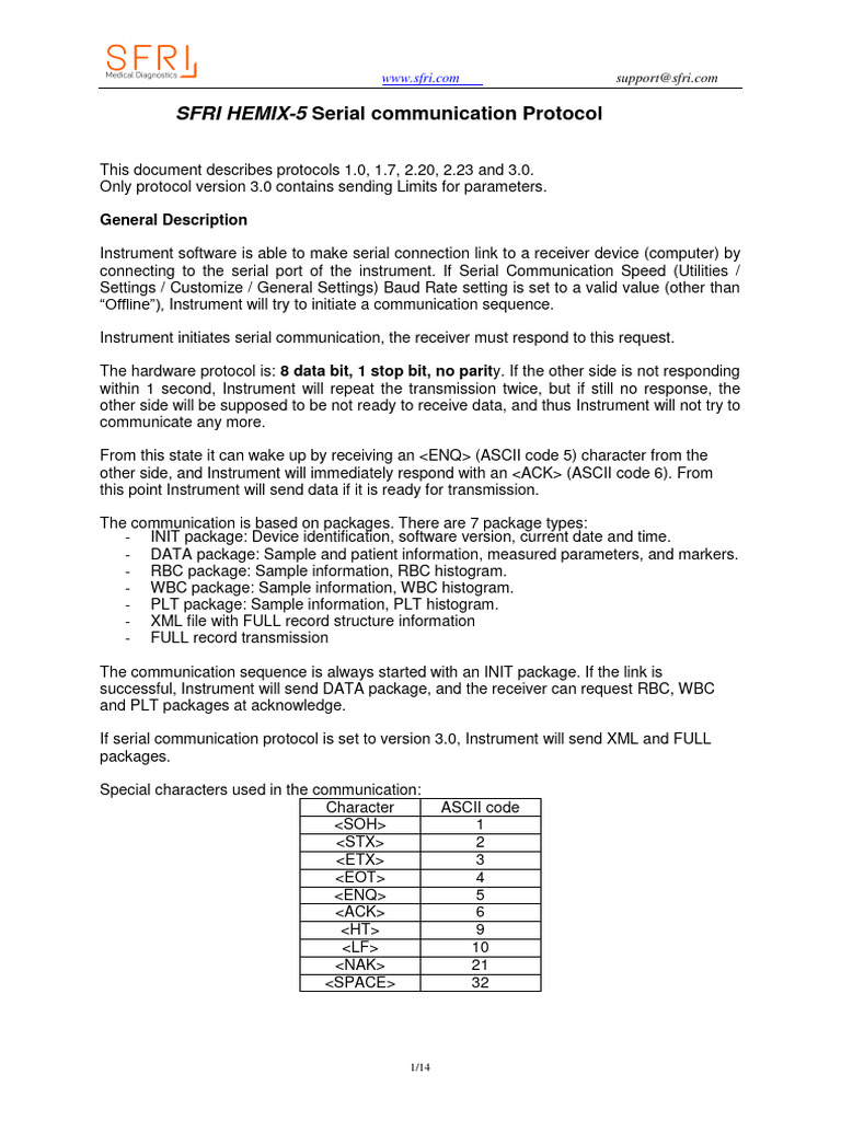 HEMIX-5 Serial Communication Protocol New | PDF | Xml | Information And ...