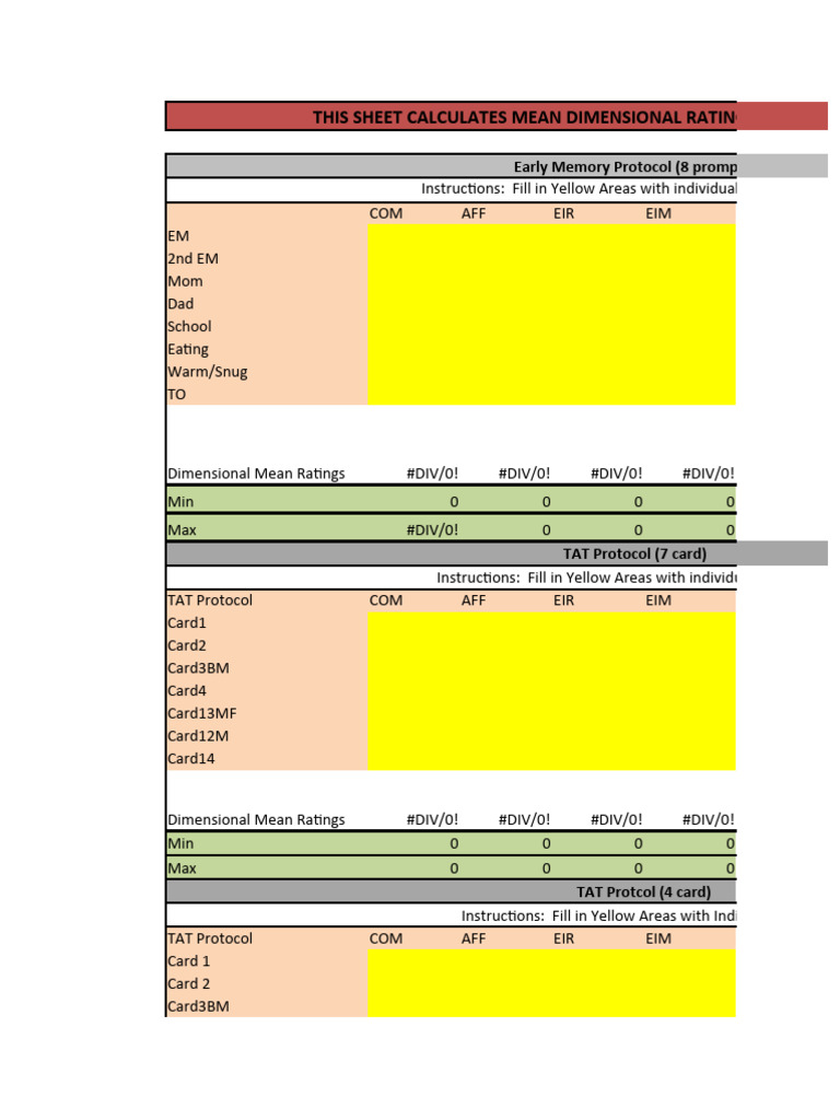 Dimensional & TAT Ratings Calculator | PDF