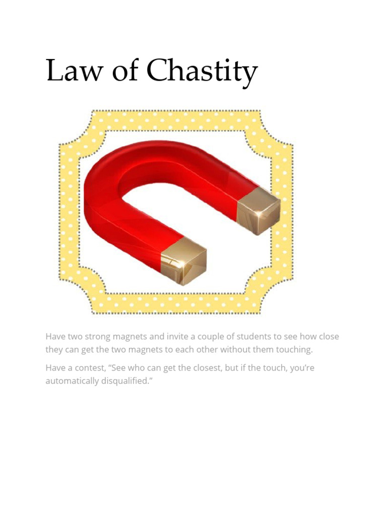 Law of Chastity Object Lesson | PDF